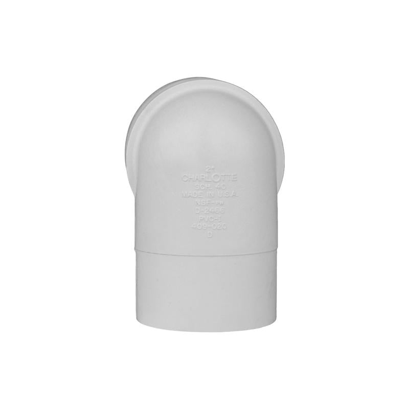Charlotte Pipe Schedule 40 2 in. Spigot X 2 in. D Slip PVC Street Elbow