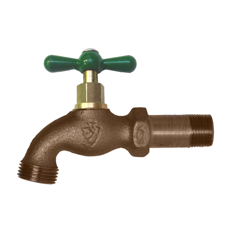 Arrowhead 1/2 in. MIP X 3/4 in. MHT Brass Hose Bibb