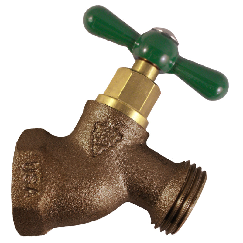Arrowhead 1/2 in. FIP X 3/4 in. MHT Brass No-Kink Hose Bibb