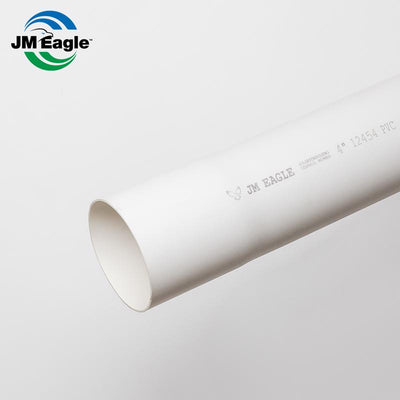 JM Eagle 2729 PVC Perforated Sewer and Drain Pipe 4 in. D X 10 ft. L Bell 0 psi