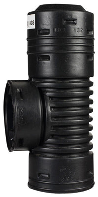 Advanced Drainage Systems Schedule 40 4 in. 4 in. D Polyethylene 12 in. Blind Tee 8 pk