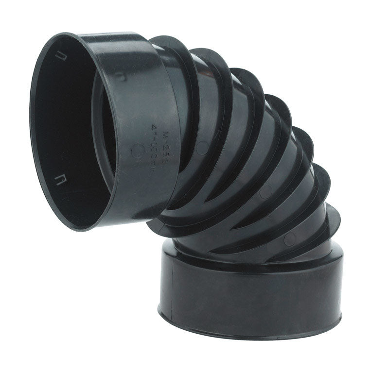 Advanced Drainage Systems 4 in. Snap X 4 in. D Snap Polyethylene 8 in. 90 Degree Elbow