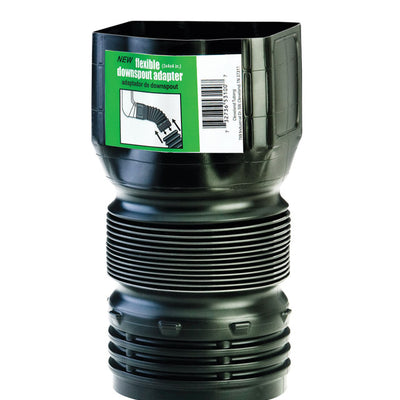 Flex-Drain 3 in. Snap X 4 in. D Snap Polypropylene Downspout Adapter