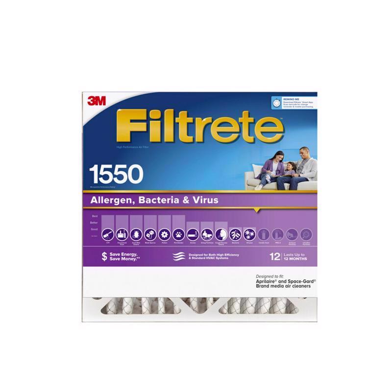 3M Filtrete 20 in. W X 20 in. H X 4 in. Polyester 12 MERV Pleated Allergen Air Filter