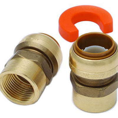 SharkBite 1/2 in. Push Fit X 3/4 in. D FNPT Brass Water Heater Installation Kit