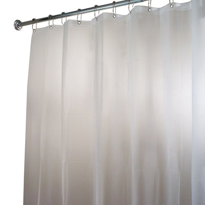 iDesign 96 in. H X 72 in. W Frosted Solid Shower Curtain Liner EVA