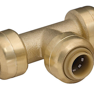 SharkBite Push to Connect 1/4 in. PTC X 1/4 in. D PTC Brass Tee
