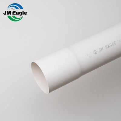 JM Eagle 2729 PVC Perforated Sewer and Drain Pipe 4 in. D X 10 ft. L Bell 0 psi