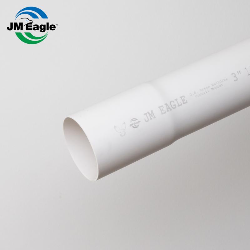 JM Eagle 2729 PVC Perforated Sewer and Drain Pipe 3 in. D X 10 ft. L Bell 0 psi