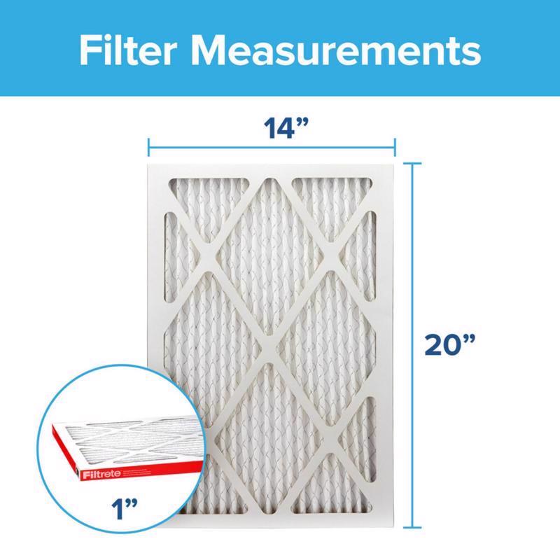 Filtrete 14 in. W X 20 in. H X 1 in. 1000 MPR Pleated Air Filter 2 pk