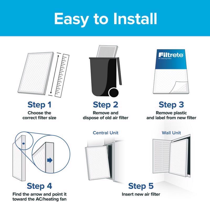 Filtrete 14 in. W X 20 in. H X 1 in. 1000 MPR Pleated Air Filter 2 pk
