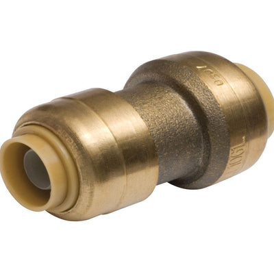 SharkBite Push to Connect 3/8 in. PTC X 1/2 in. D PTC Brass Reducing Coupling