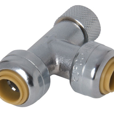 SharkBite 1/4 in. PTC X 3/8 in. Brass Stop Valve