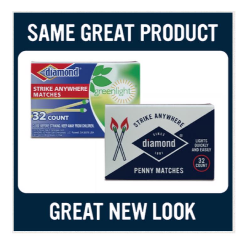 Diamond Greenlight 1.75 in. L Strike Anywhere Matches 32 pc