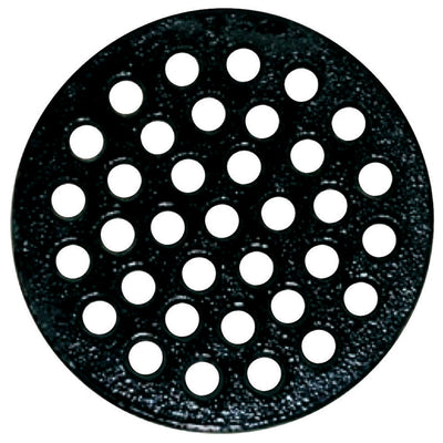 Sioux Chief 8-7/8 in. Epoxy Coated Black Round Cast Iron Floor Drain Strainer