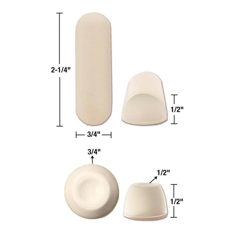 Danco Toilet Seat Bumpers White Rubber