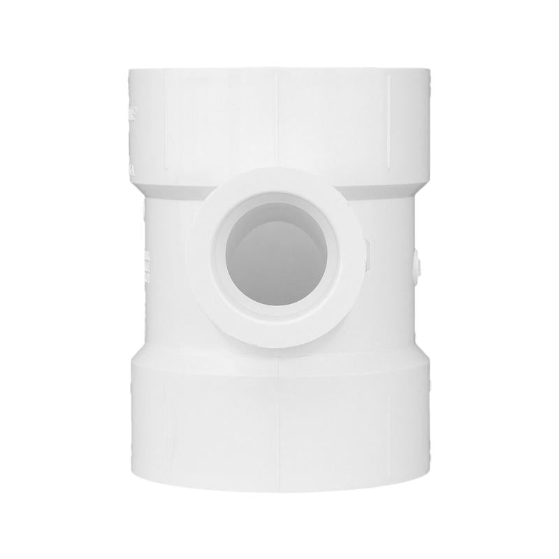 Charlotte Pipe 1-1/2 in. Hub X 4 in. D Hub PVC Sanitary Tee