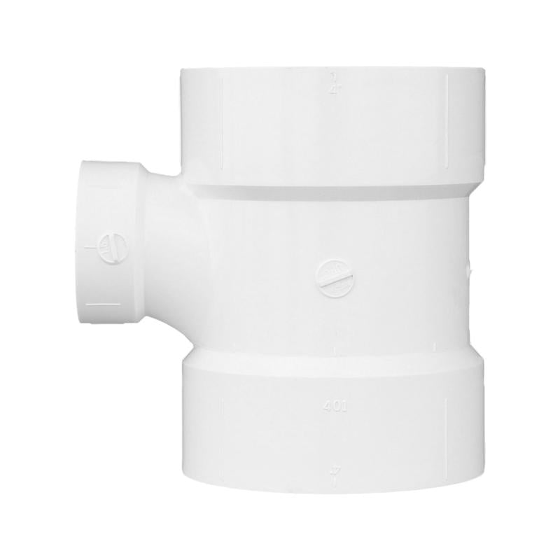 Charlotte Pipe 1-1/2 in. Hub X 4 in. D Hub PVC Sanitary Tee