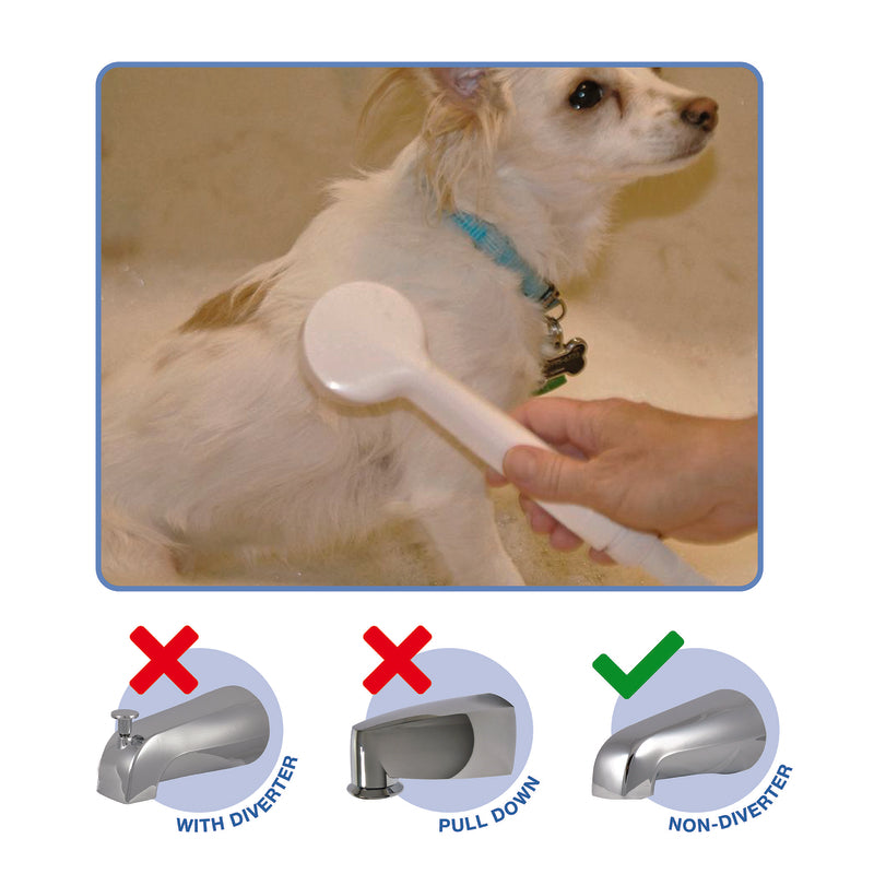 Danco White Plastic 1 settings Handheld Showerhead 2.2 gpm