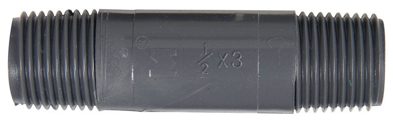 B&K Schedule 80 1/2 in. MIP X 1/2 in. D MIP PVC 3 in. Nipple