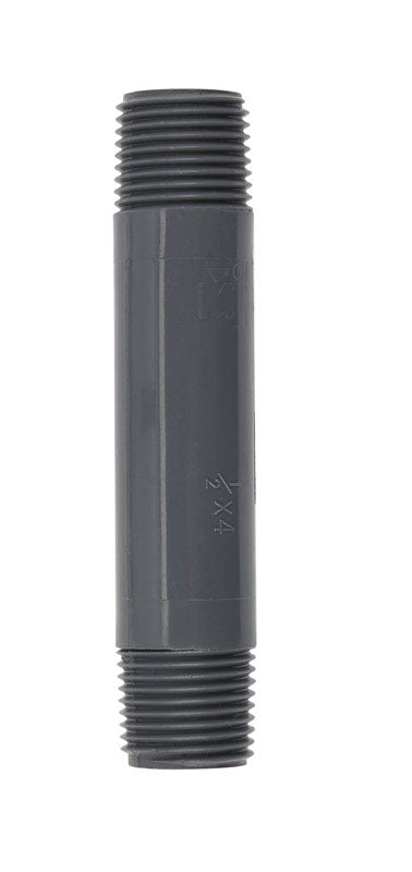 B&K Schedule 80 1/2 in. MIP X 1/2 in. D MIP PVC 4 in. Nipple