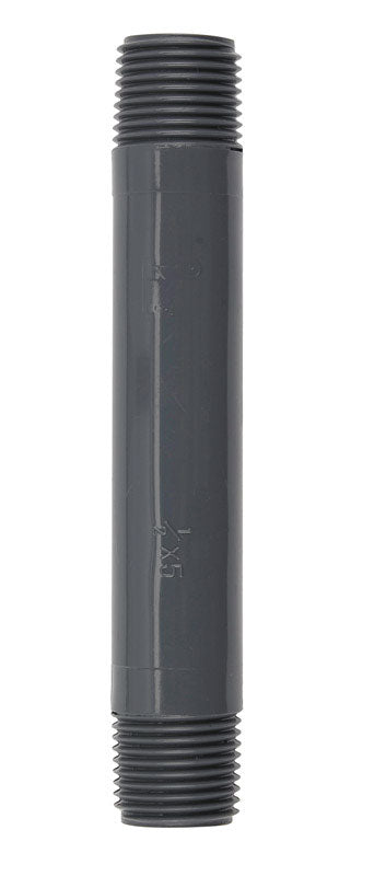 B&K Schedule 80 1/2 in. MIP X 1/2 in. D MIP PVC 5 in. Nipple