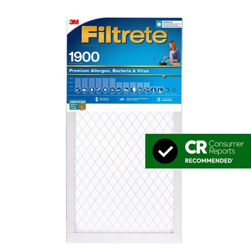 Filtrete 14 in. W X 24 in. H X 1 in. Polypropylene 1900 MPR Pleated Allergen Air Filter