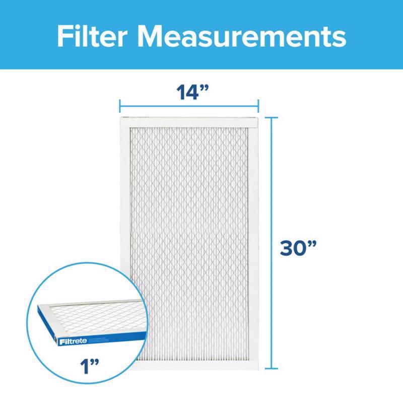 Filtrete 14 in. W X 30 in. H X 1 in. Polypropylene 1900 MPR Pleated Allergen Air Filter