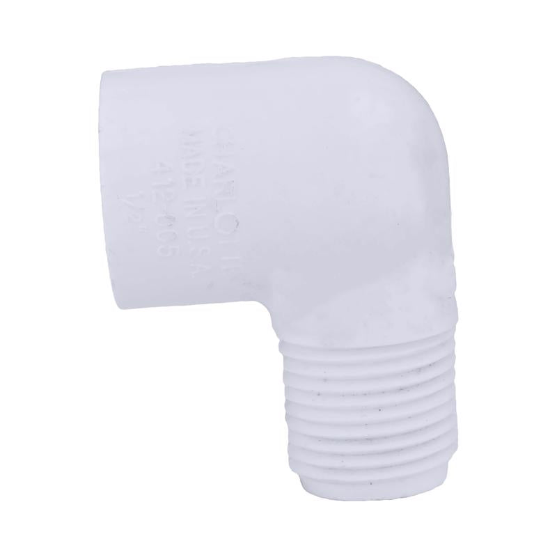 Charlotte Pipe Schedule 40 1/2 in. MPT X 1/2 in. D MPT PVC Street Elbow