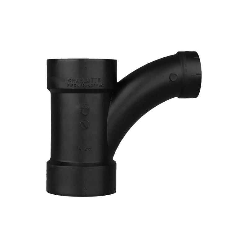 Charlotte Pipe 3 in. Hub X 3 in. D Hub ABS Wye