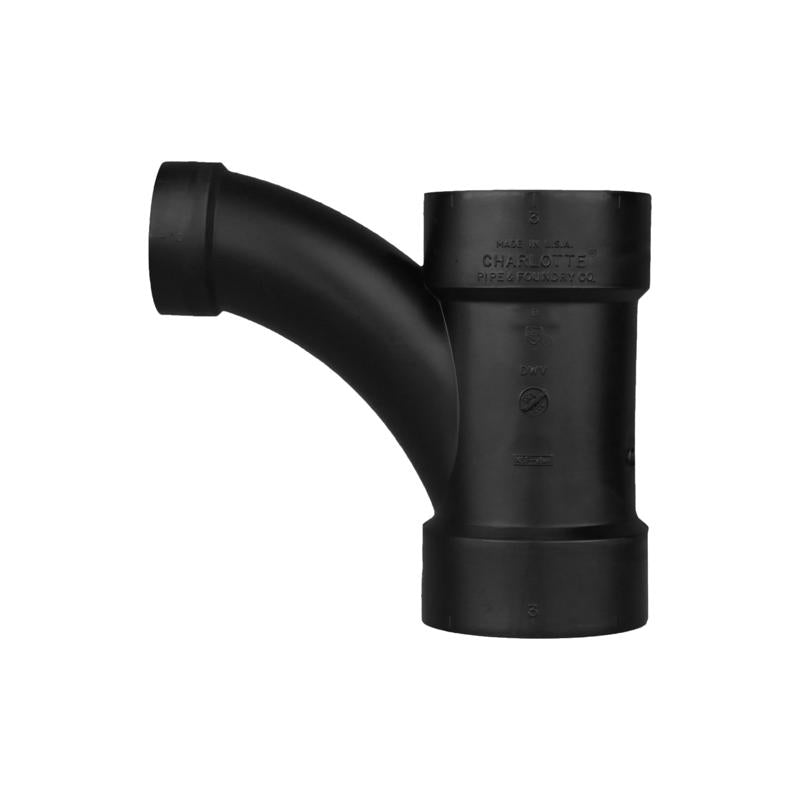 Charlotte Pipe 3 in. Hub X 3 in. D Hub ABS Wye