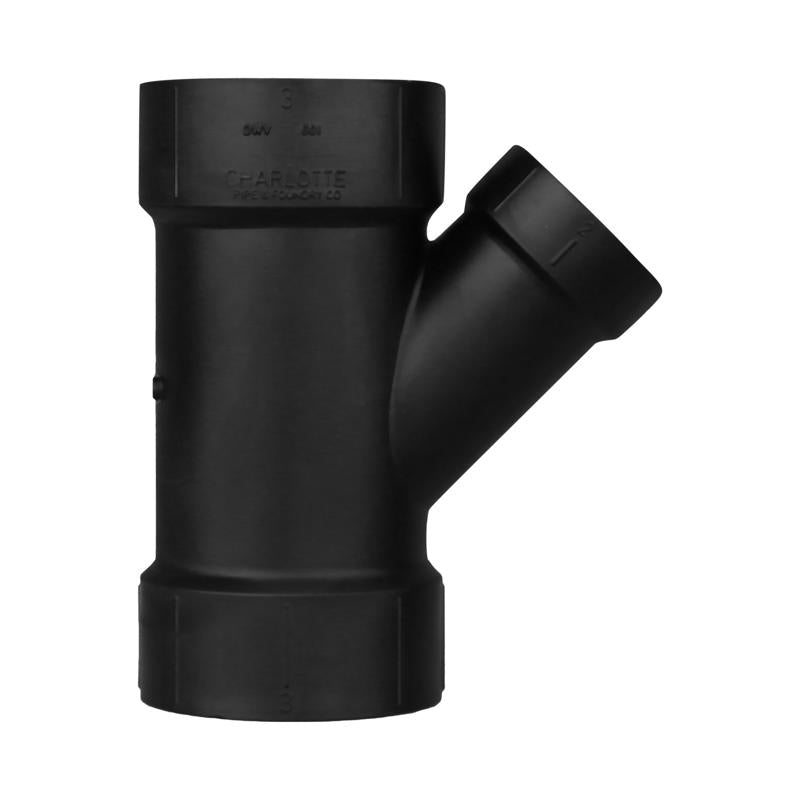 Charlotte Pipe 3 in. Hub X 3 in. D Hub ABS Wye
