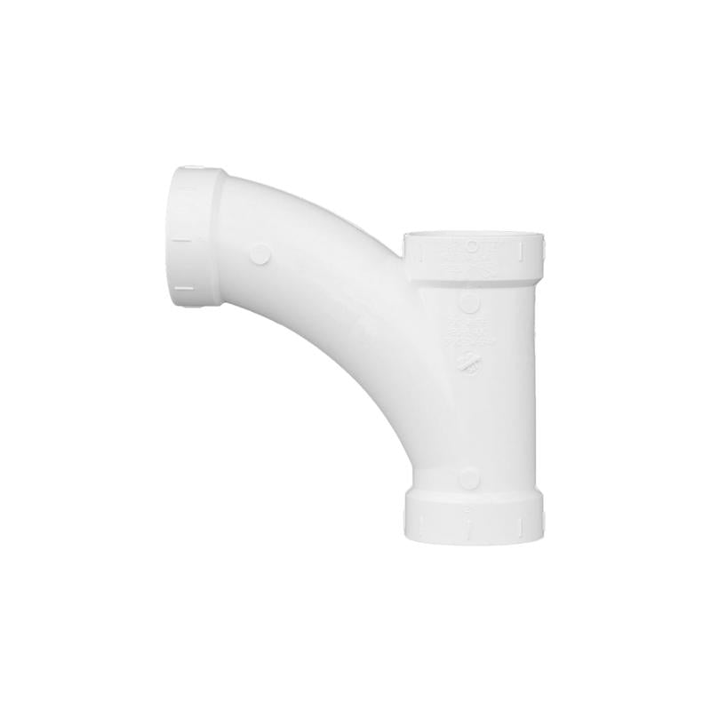 Charlotte Pipe Schedule 40 2 in. Hub X 2 in. D Hub PVC Long Turn Wye