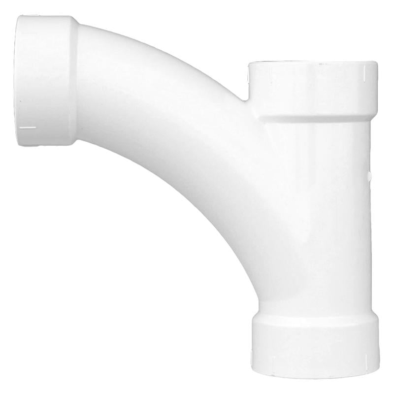 Charlotte Pipe Schedule 40 3 in. Hub X 3 in. D Hub PVC Long Turn Wye