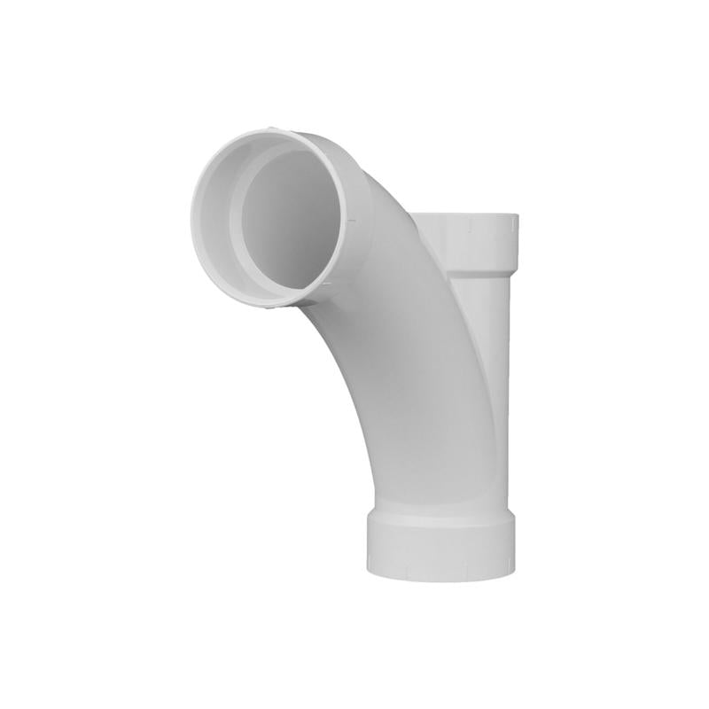Charlotte Pipe Schedule 40 4 in. Hub X 4 in. D Hub PVC Long Turn Wye