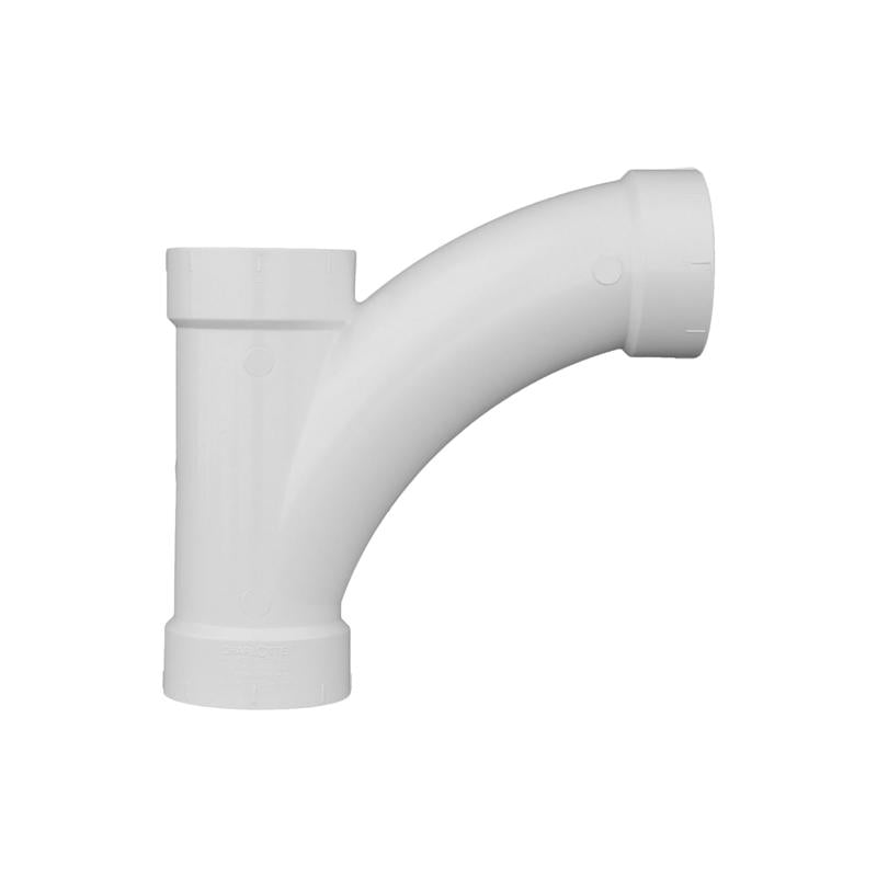 Charlotte Pipe Schedule 40 4 in. Hub X 4 in. D Hub PVC Long Turn Wye