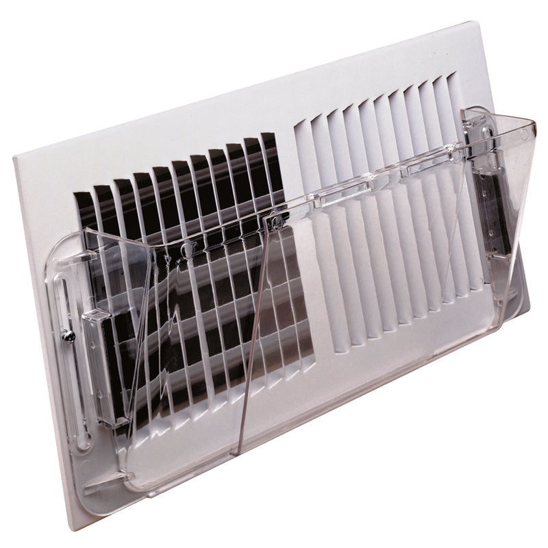 Deflect-O 5-1/2 in. H X 10-16 in. W 1-Way Silver Plastic Air Deflector