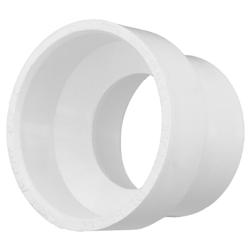 Charlotte Pipe Schedule 40 1-1/2 in. Hub X 2 in. D Hub PVC Reducing Coupling