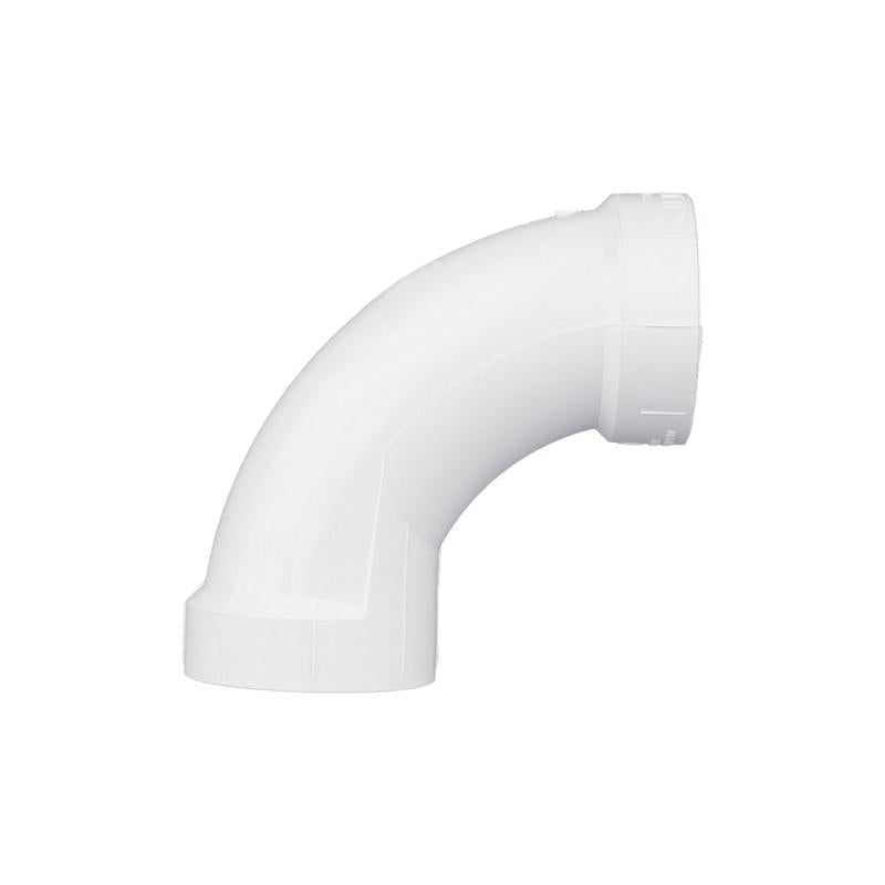 Charlotte Pipe Schedule 40 2 in. Hub X 2 in. D Hub PVC Long Sweep Elbow
