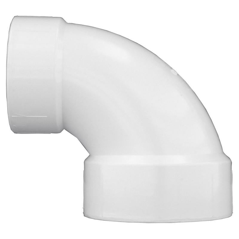 Charlotte Pipe 4 in. Hub X 3 in. D Hub PVC Elbow