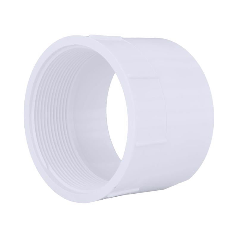 Charlotte Pipe Schedule 40 4 in. Hub X 4 in. D FPT PVC Pipe Adapter