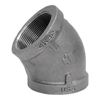 Anvil 1/4 in. FPT X 1/4 in. D FPT Black Malleable Iron 45 Degree Elbow