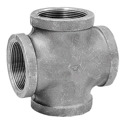 Anvil 3/4 in. FPT X 3/4 in. D FPT 3/4 in. D FNPT Galvanized Malleable Iron Cross