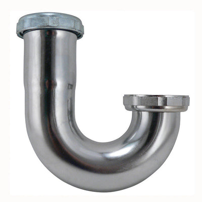 Keeney 1-1/2 in. D Chrome Plated Brass J Bend