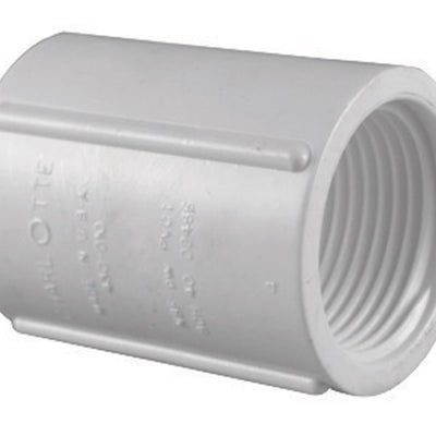 Charlotte Pipe Schedule 40 3/4 in. FPT X 3/4 in. D FPT PVC Coupling