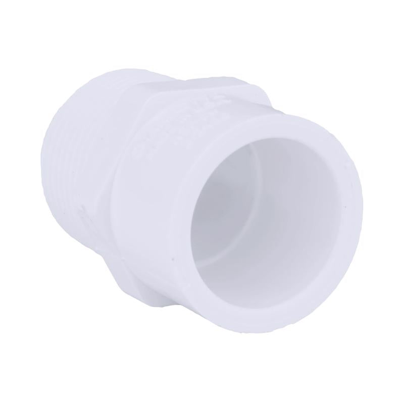 Charlotte Pipe Schedule 40 3/4 in. MPT X 1/2 in. D Slip PVC Pipe Adapter