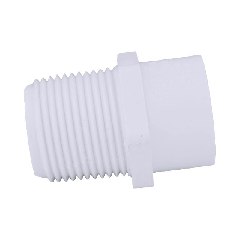 Charlotte Pipe Schedule 40 1 in. MPT X 3/4 in. D Slip PVC Pipe Adapter