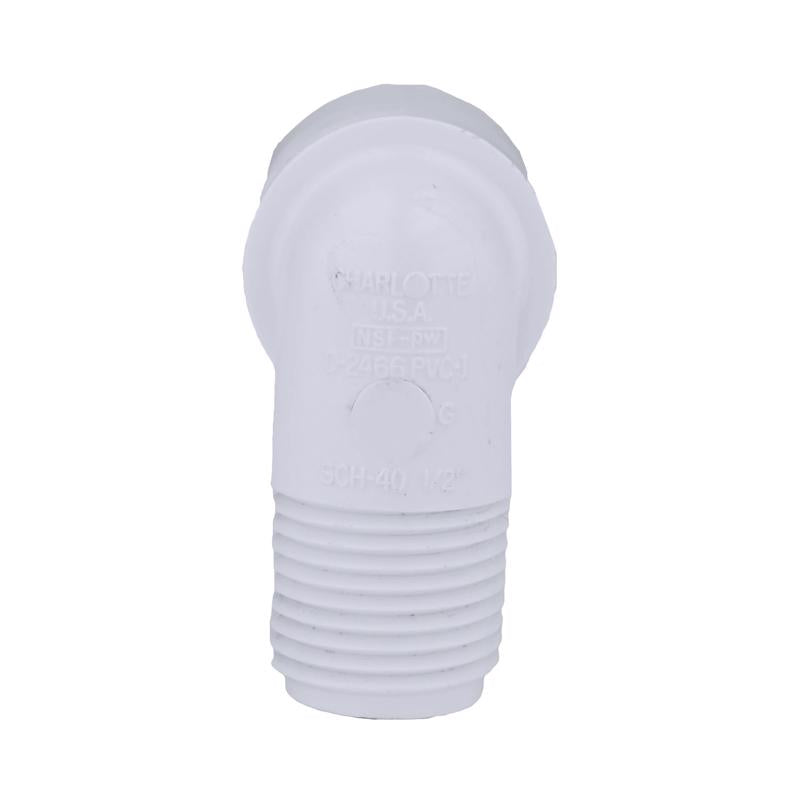 Charlotte Pipe Schedule 40 1/2 in. Slip X 1/2 in. D MPT PVC Street Elbow