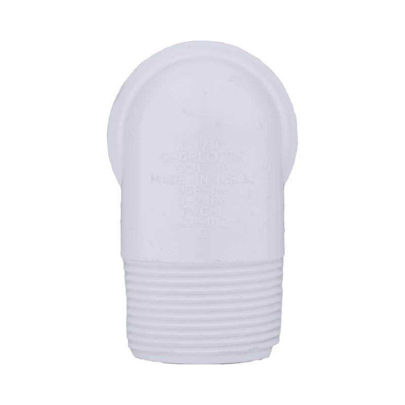 Charlotte Pipe Schedule 40 1-1/4 in. Slip X 1-1/4 in. D MPT PVC 90 Degree Street Elbow