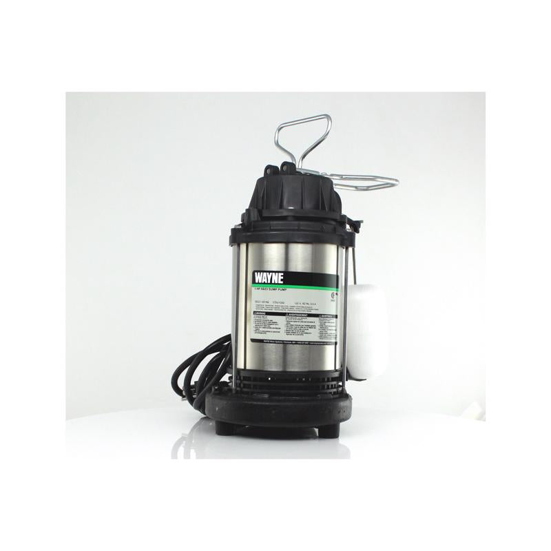 Wayne 1 HP 6100 gph Stainless Steel Vertical Float Switch AC Sump Pump 8 ft